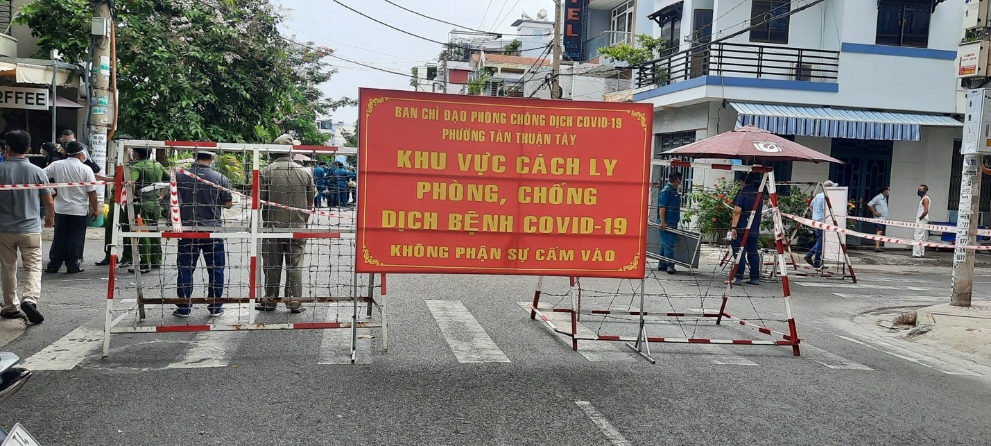 Quận 7:  Phong tỏa tạm thời khu vực đường 5K, phường Tân Thuận Tây vì có ca nghi nhiễm COVID-19 là nhân viên tại Bệnh viện Bệnh Nhiệt đới